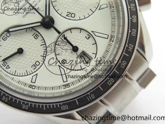 0507 Elegant Speedmaster Racing Master SS HRF 1:1 Best Edition White Dial on SS Bracelet A 7864